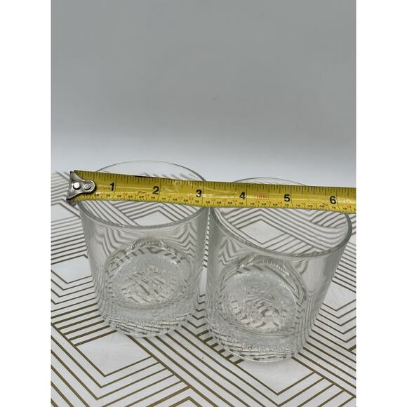 Vintage Pair of Crown Royal Clear Glass Highball Glasses Tumbler Bar Ware - Picture 4 of 5